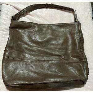 Antik Kraft Large Brown Leather Braided Trim Satchel‎ Shoulder Bag Purse